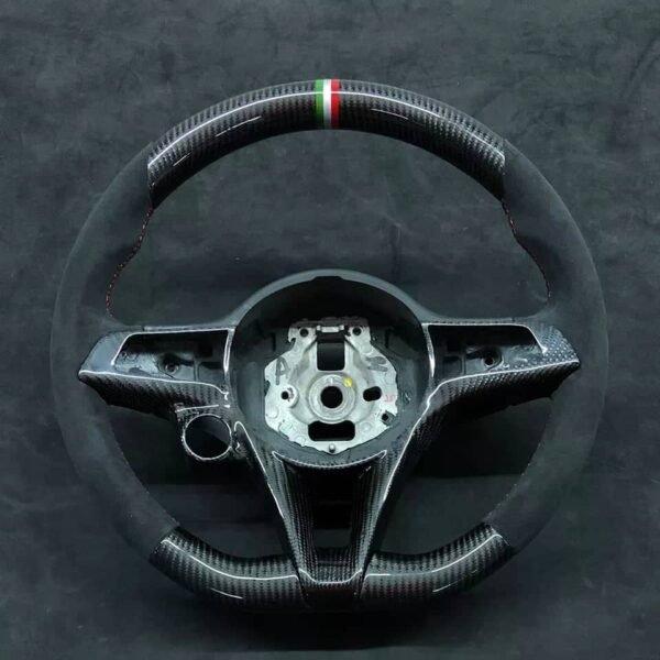buy Real Carbon Fiber + Alcantara Steering Wheel for Alfa Romeo Giulia & Stelvio online near me