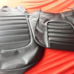 Alfa Romeo Spider year 78 - 85 seat cover black cross seams incl. headrest cover NEW