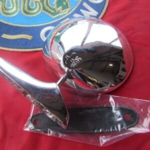 Alfa Romeo Type 105 / 115 exterior mirror chrome round with emblem mirror pad NEW