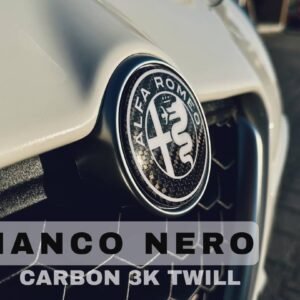 Alfa Romeo carbon fiber iconic emblem